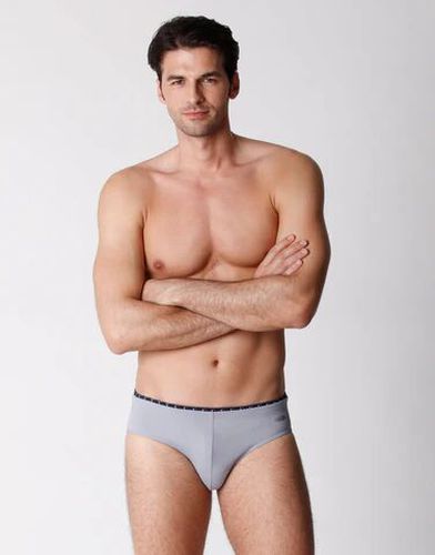 Slip de bain Gris Clair en microfibre Gris 1 - Dim - Modalova