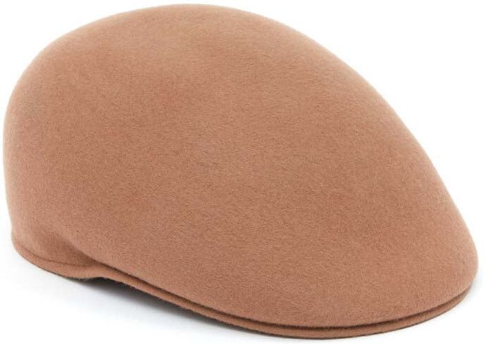 Casquette Bombée en Laine Plate Beige - Draeger - Modalova