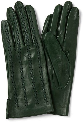 Gants En Cuir à Lacets - Vert - Draeger - Modalova