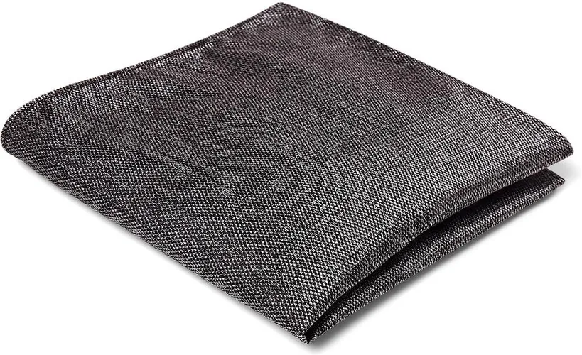 Pochette de costume satinée grise et noire - Draeger - Modalova