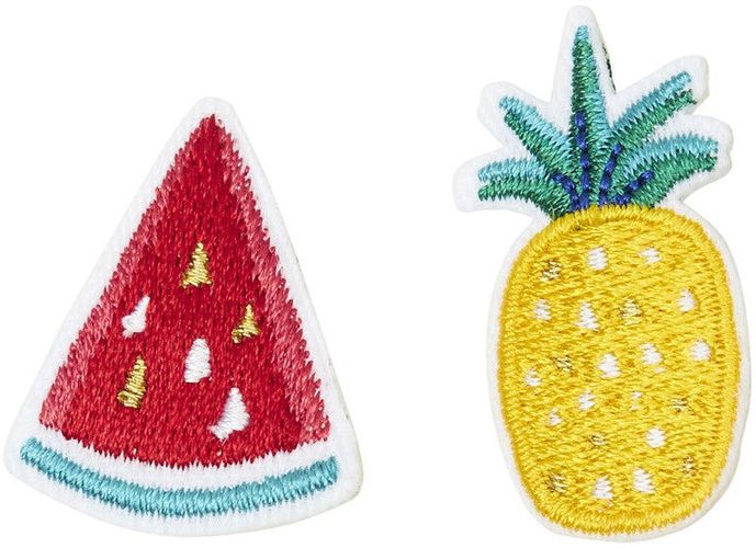 Broche brodée Ananas Pastèque - Draeger - Modalova