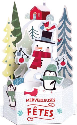 Carte de voeux Noël Pop up 3D - Bon de neige - Draeger - Modalova