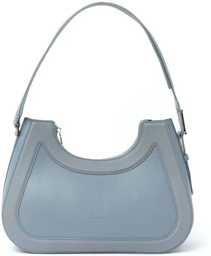 Sac à Main en Cuir Hélène Hobo Bleu - Double porté - Draeger - Modalova