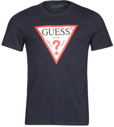 T-shirt CN SS ORIGINAL LOGO TEE Bleu - Guess - Modalova