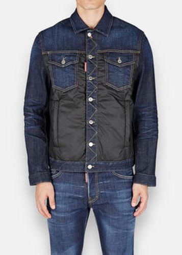T-shirt Dsquared Veste en jean Camionneur Bi-matière - Nylon Bleu - Dsquared2 - Modalova
