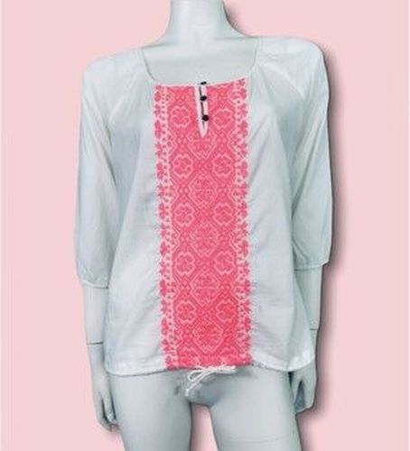 Chemise - Blouse Brodée Manches 3/4 T. 38 Blanc - Roxy - Modalova
