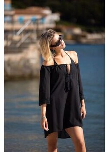 Paréos Tunique de Plage Cover Ines Noir - Alberto Cabale - Modalova