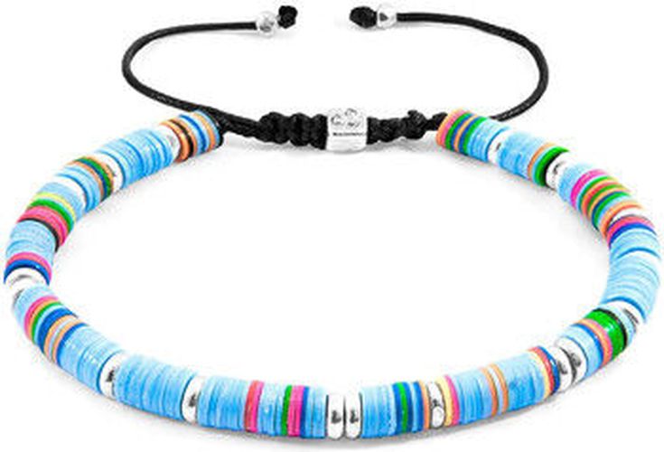 Bracelets Bracelet Macramé Kivu Argent Et Disque De Vinyle Bleu - ANCHOR & CREW - Modalova