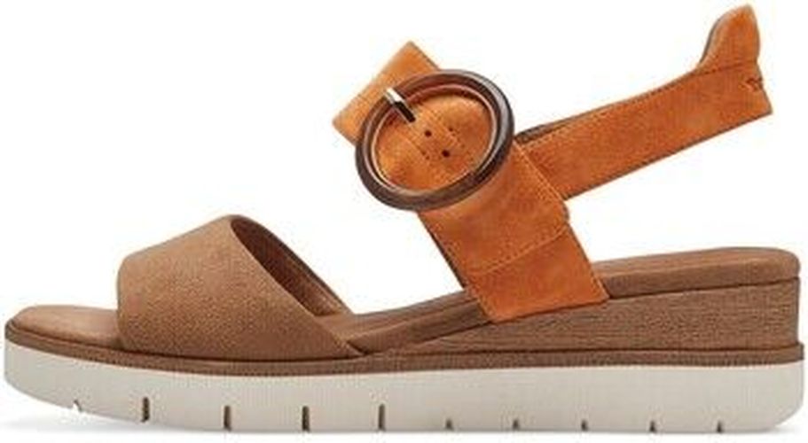 Sandales Chaussures, Sandales en Daim, Talon compensé-28206M Marron - Tamaris - Modalova