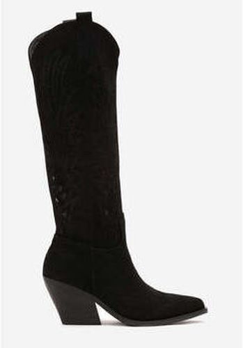 Bottes Bottes Cowboy Style Santiags ajourée, Noir Noir - Vera Collection - Modalova