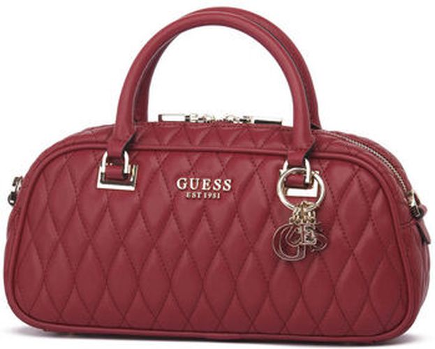 Sac à main RED VALLA SMALL SATCHEL Rouge - Guess - Modalova
