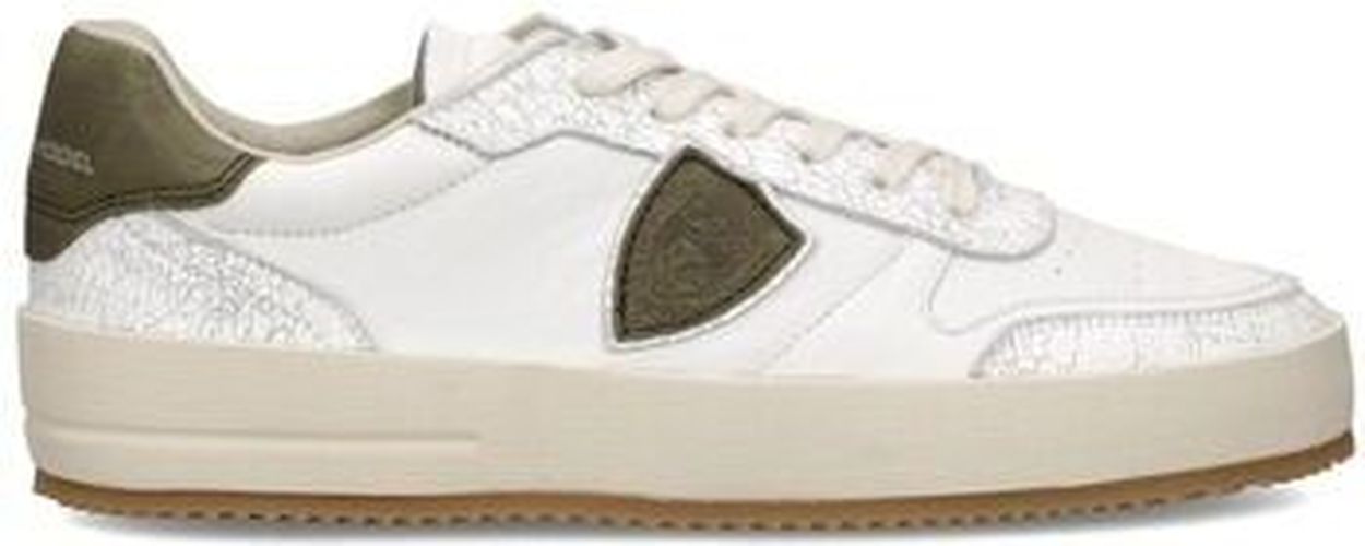 Baskets basses VNLU VX01 - NICE LOW-VINTAGE MIXAGE_BLANC VERT Blanc - Philippe Model - Modalova
