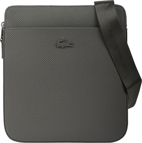 Sacoche plate en cuir Chantaco Gris - Lacoste - Modalova