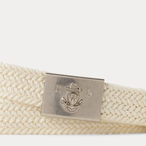 Ceinture coton tressée à boucle ancre - Purple Label - Modalova