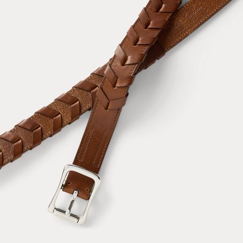 Ceinture surjetée en cuir - Purple Label - Modalova