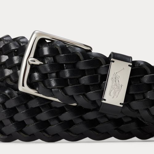 Ceinture tressée en cuir - Polo Ralph Lauren - Modalova