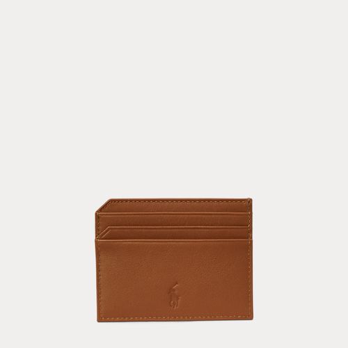 Porte-cartes en cuir lisse - Polo Ralph Lauren - Modalova