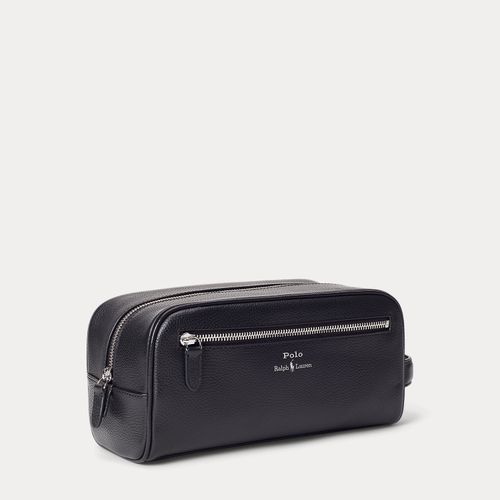 Trousse de voyage en cuir grainé - Polo Ralph Lauren - Modalova