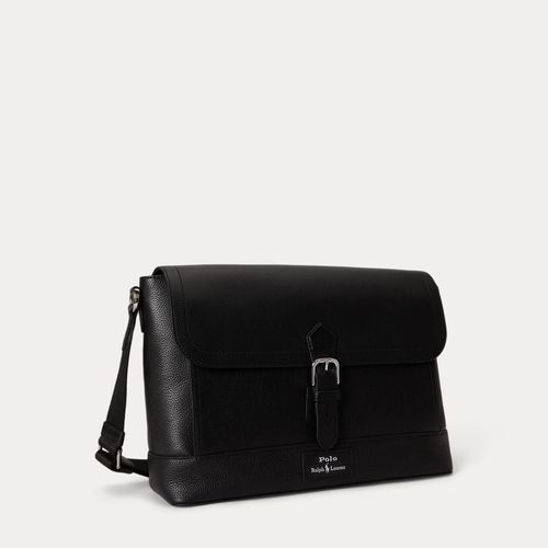Sac coursier en cuir grainé - Polo Ralph Lauren - Modalova