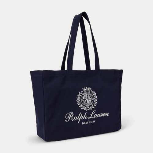 Cabas en toile à écusson brodé - Polo Ralph Lauren - Modalova