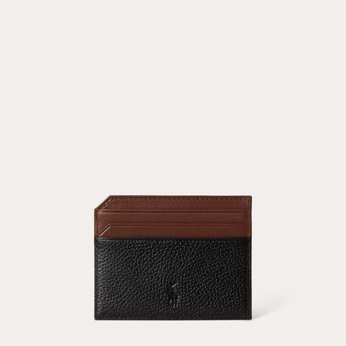 Porte-cartes en cuir bicolore - Polo Ralph Lauren - Modalova