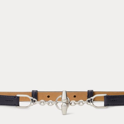 Ceinture Skinny à fermoir toggle en vachette - Collection - Modalova