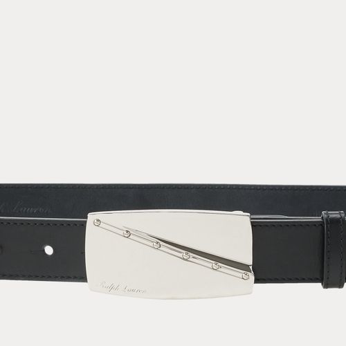 Ceinture à boucle plaque abstraite cuir - Collection - Modalova