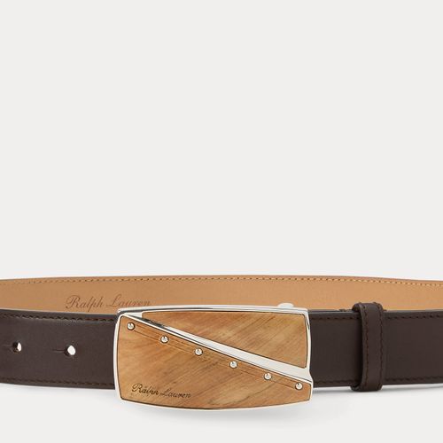 Ceinture boucle abstraite cuir vachette - Collection - Modalova