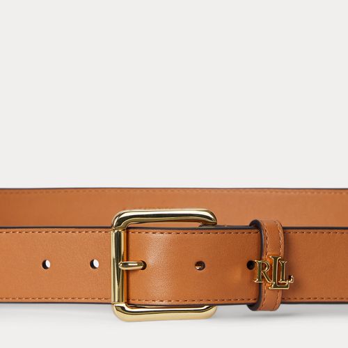 Ceinture en cuir avec passant logo - Lauren - Modalova