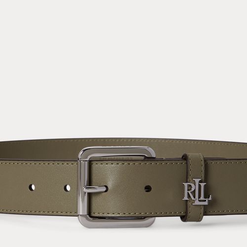 Ceinture en cuir avec passant logo - Lauren - Modalova