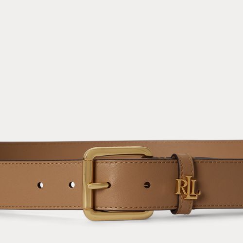 Ceinture en cuir avec passant logo - Lauren - Modalova