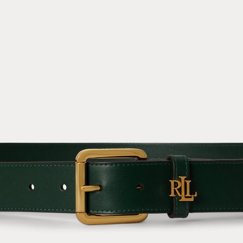 Ceinture en cuir avec passant logo - Lauren - Modalova