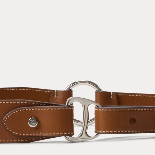 Ceinture à anneau en D équestre en cuir - Lauren - Modalova