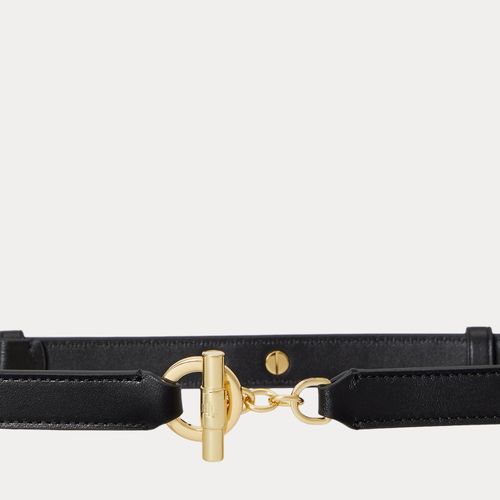 Ceinture Skinny en cuir à barrette - Lauren - Modalova