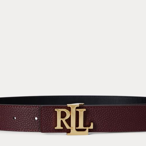Ceinture en cuir grainé réversible - Lauren - Modalova