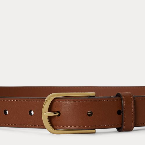 Ceinture fine en cuir à boucle ronde - Lauren - Modalova