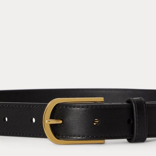 Ceinture fine en cuir à boucle ronde - Lauren - Modalova