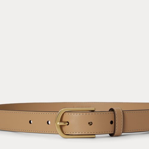 Ceinture fine en cuir à boucle ronde - Lauren - Modalova