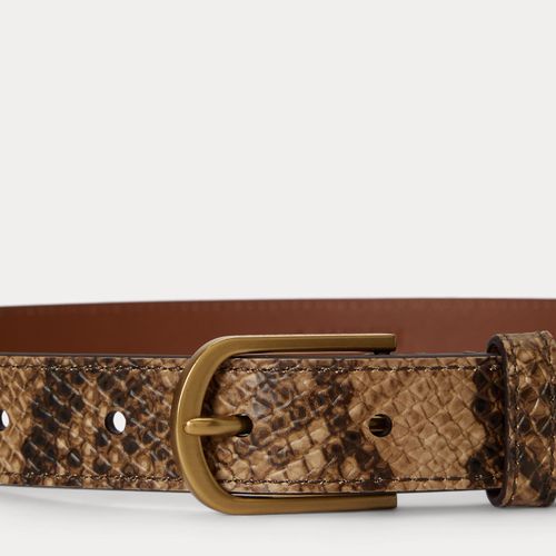Ceinture fine gaufrée à boucle ronde - Lauren - Modalova