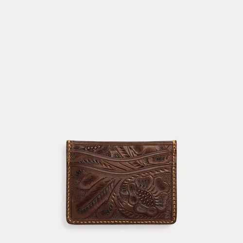 Porte-cartes en cuir repoussé à la main - RRL - Modalova