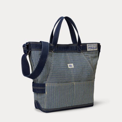 Cabas rayé en sergé indigo - RRL - Modalova