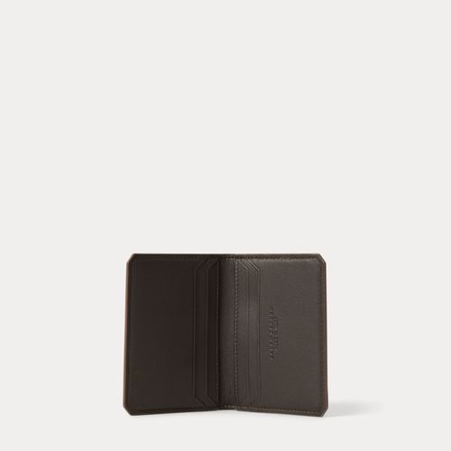 Porte-cartes pliable en vachette tannée - Purple Label - Modalova