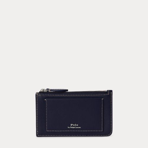 Porte-cartes Polo Bear zippé en cuir - Polo Ralph Lauren - Modalova