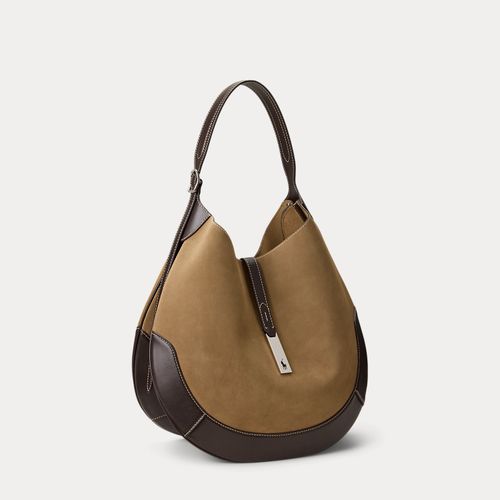 Grand sac Shoulder Polo ID en daim - Polo Ralph Lauren - Modalova