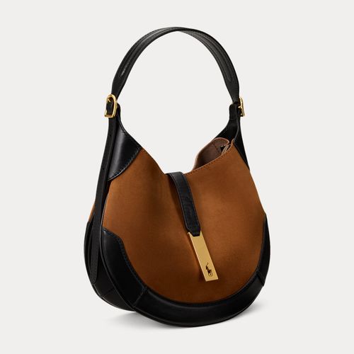 Sac Mini Shoulder Polo ID daim et cuir - Polo Ralph Lauren - Modalova