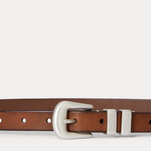 Ceinture western en cuir vieilli - Polo Ralph Lauren - Modalova