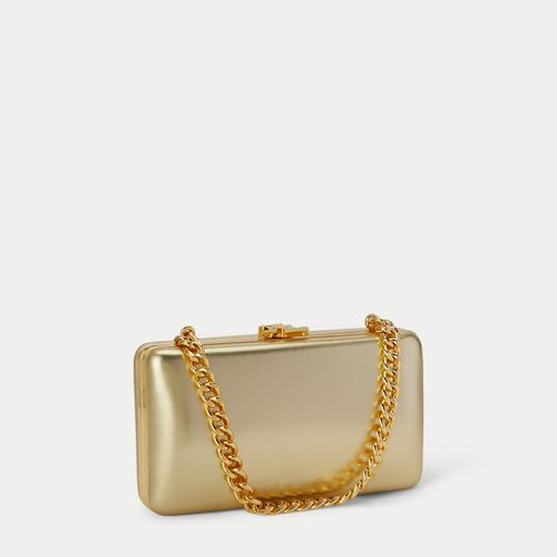 Petit clutch Franki cuir nappa métallisé - Lauren - Modalova