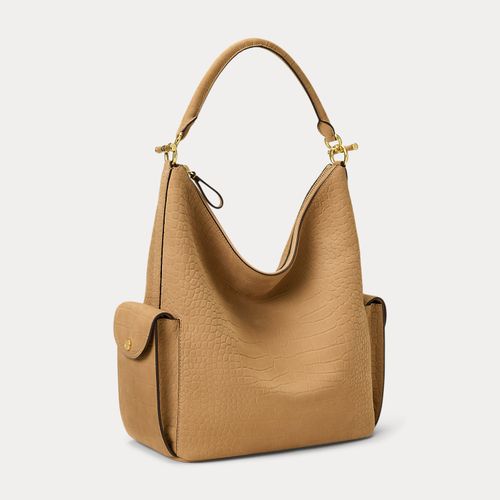 Grand sac porté épaule Blaike crocodile - Lauren - Modalova