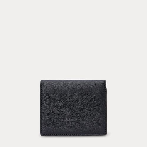 Portefeuille compact en cuir hachuré - Lauren - Modalova