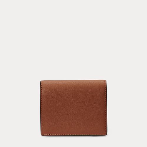 Portefeuille compact en cuir hachuré - Lauren - Modalova